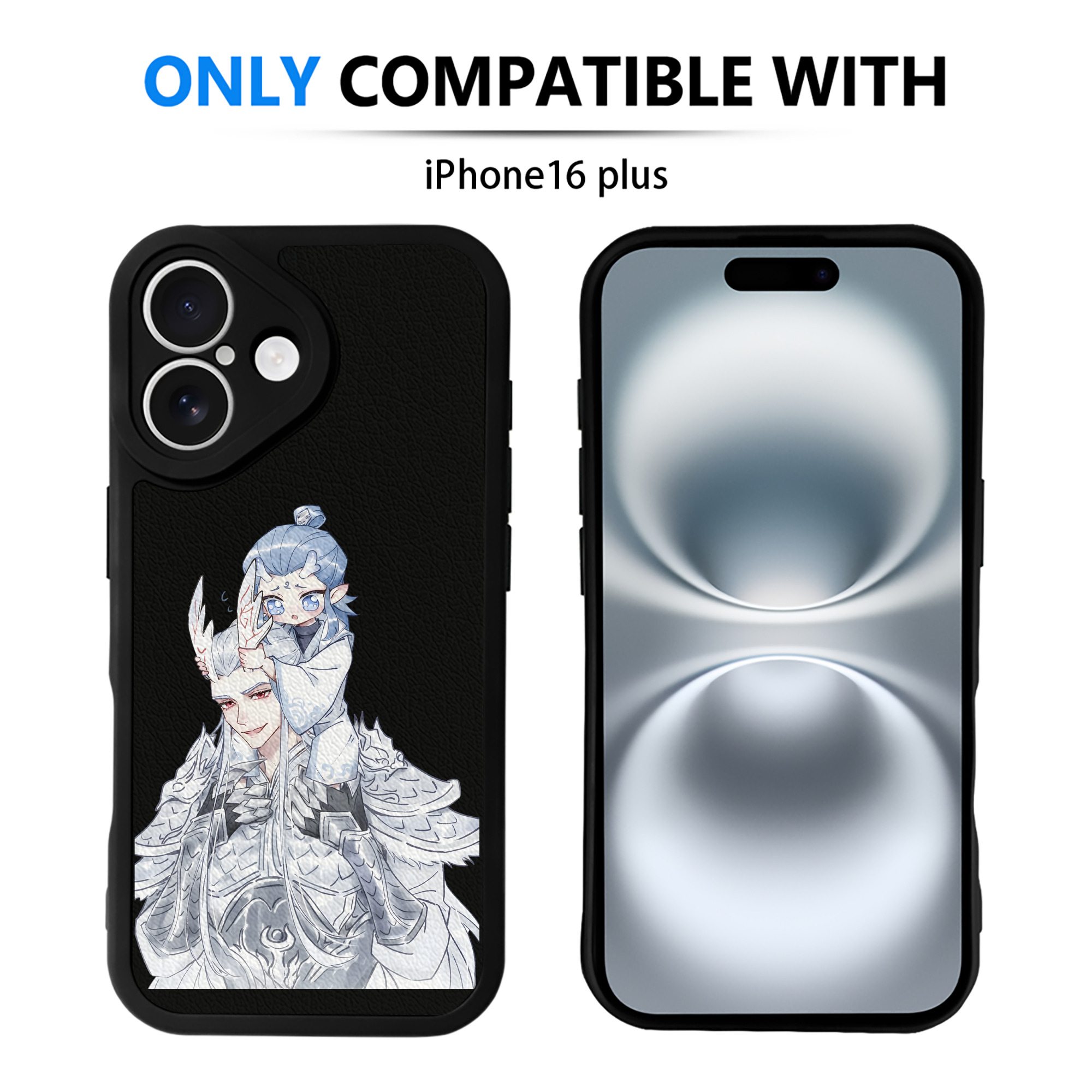 （画像用） Ne Zha 2 ナタ 魔童の大暴れ 【iPhone 16シリーズ対応】シリコンスマホケース（レザー調） 材質：シリコン